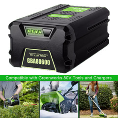 FOR Greenworks 80V Lithium Ion 5.0Ah Rechargeable Li-ion Battery BAB727 GBA80200