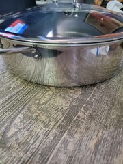 HexClad 7Qt Hybrid Deep Sauté Pan and Chicken Fryer With Lid