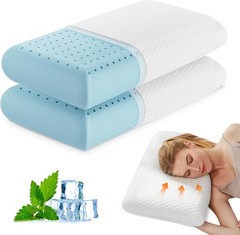 Memory Foam Pillows for Sleeping,2 Pack Queen Size Bed Pillows for Adults,wit…