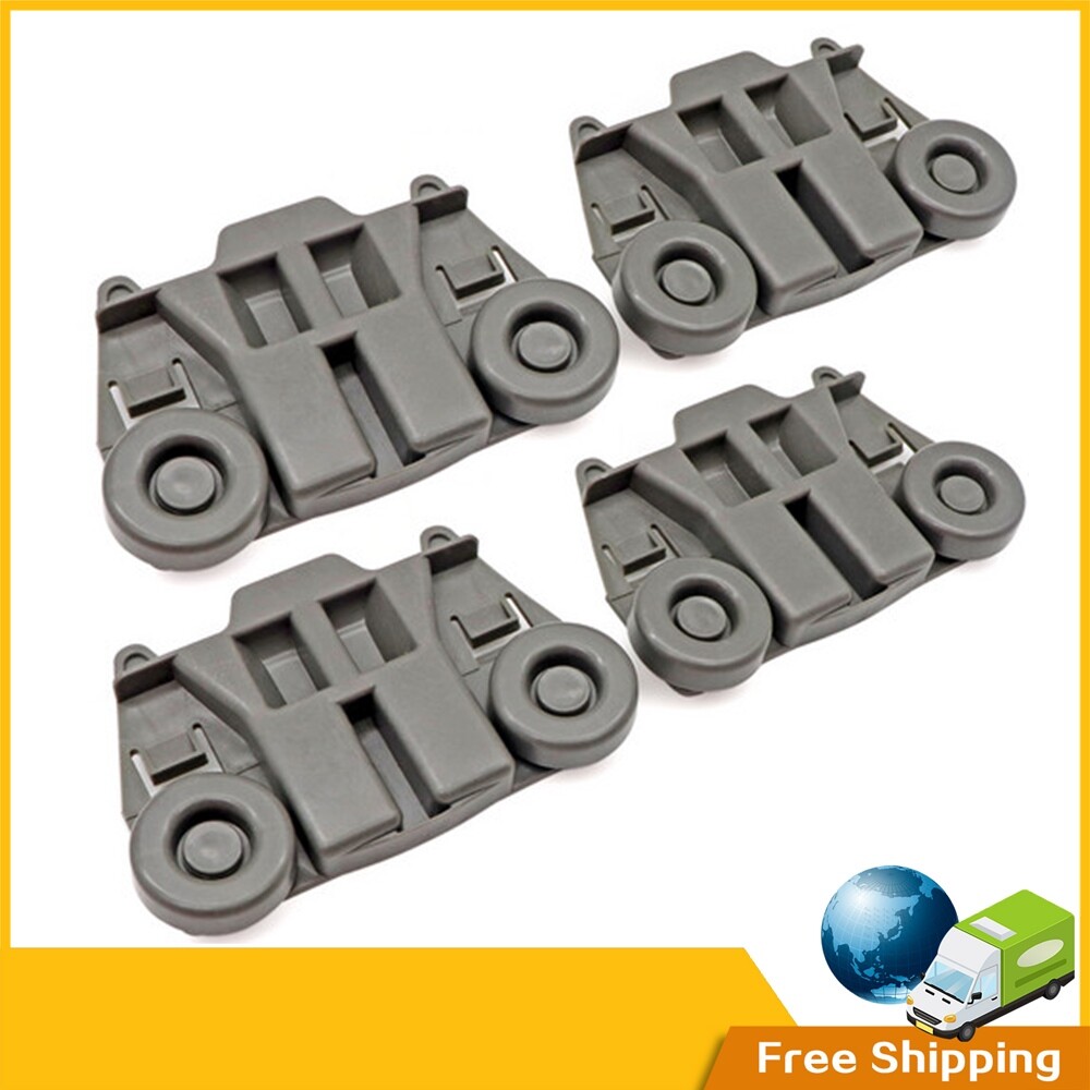 (4 Packs)W10195417 UPGRADED Dishwasher Wheels Lower Rack FITS kenmore whirlpool