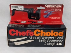 Chef’s Choice Diamond Hone 440 Sharpener For Knives 2 Stages Double Bevel Razor