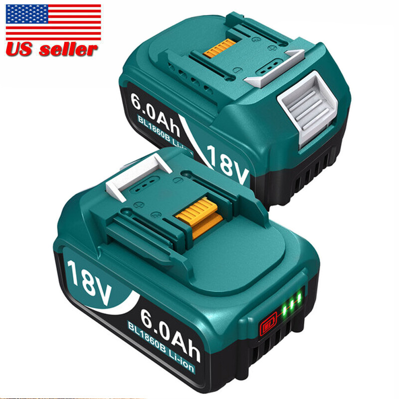 2Pack For Original Makita 18V 6.0Ah 18Volt LXT Lithium Battery BL1860 BL1860B