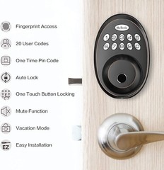Biometric Electronic Keyless Entry Door Deadbolt Lock Fingerprint with Keypads