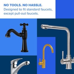 Brita Faucet Mount Water Filter System Chrome, No-Wait Filtration, Easy Install