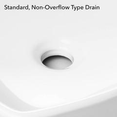 Modern Ceramic Vessel Sink – Bathroom Vanity Bowl – Flared Square White