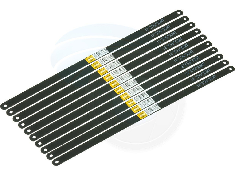 10Pcs 12In 24TPI Hack Saw Carbon Steel Metal Blades Replacement Blade