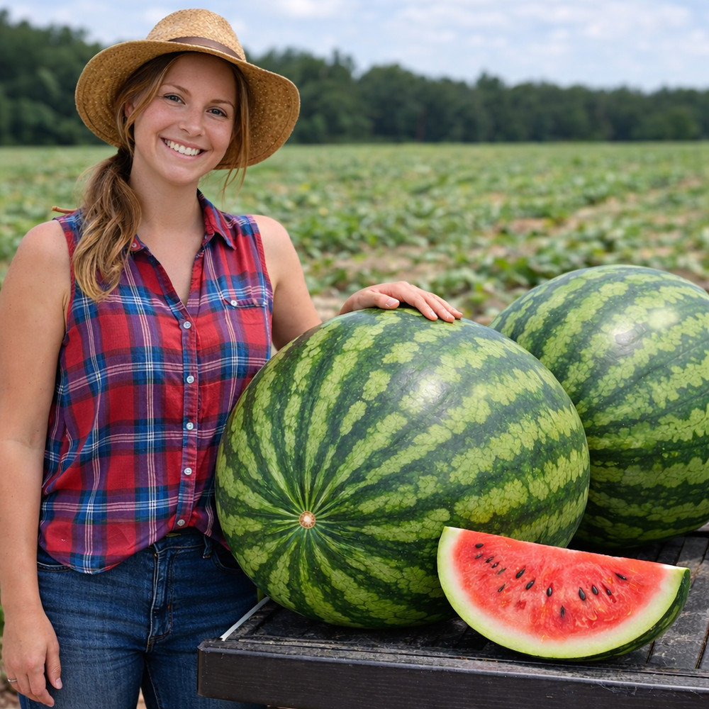Giant Florida Watermelon Seeds Heirloom Non-GMO Sweet Large Fruit