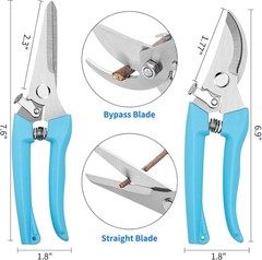 Garden Pruning Shears 2 Pack Gardening Shears Garden Scissors Stainless Steel