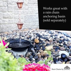 8.5 ft rain chain Pure Solid Copper Vinyard cups JAS8005C NEW