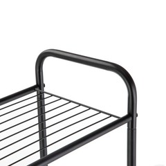 Matte Black Steel 5-Shelf Bathroom Storage Tower Unit