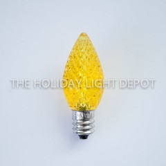 25 C7 Multi-Color LED Faceted Christmas Light Bulbs LED Retro Fit Dimmable