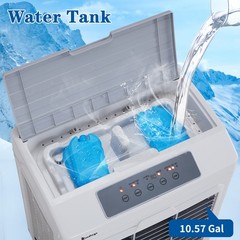 3-in-1 Evaporative Air Cooler, Portable Swamp Cooler with 10.57Gallon Reservoir