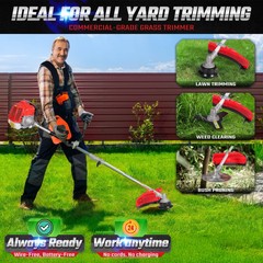 52cc 2-Cycle Weed Wacker Gas Powered 3-in-1 String Trimmer/Edger Grass Trimmer
