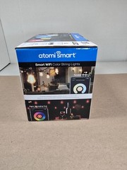 Atomi Smart Wi-Fi Color Outdoor String LED Lights 36ft Commercial Grade IP65