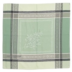 Set of 6 Provencal Jacquard Woven Napkins Olives – Green – Made in France