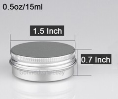 Aluminum Round Metal Tins,Storage Jar Candle Lip Balm Cosmetic Sample Containers