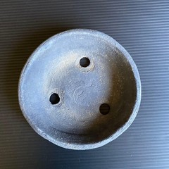 Japanese Bonsai Pot Tokoname 17cm ×17cm Height 4cm Round 礼峰 Vintage Japan