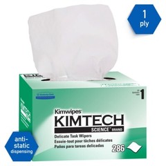 Kimtech Science 34155 Delicate Task Wipes 4.4 in. x 4.8 in. (Box of 280)