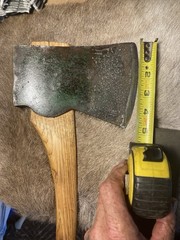 Old Axe head 6 in blade, wood handle 19 in, 4.49 lb