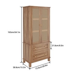 72″ Height Kitchen Pantry Storage Cabinet with Drawer & Adjustable Shelves