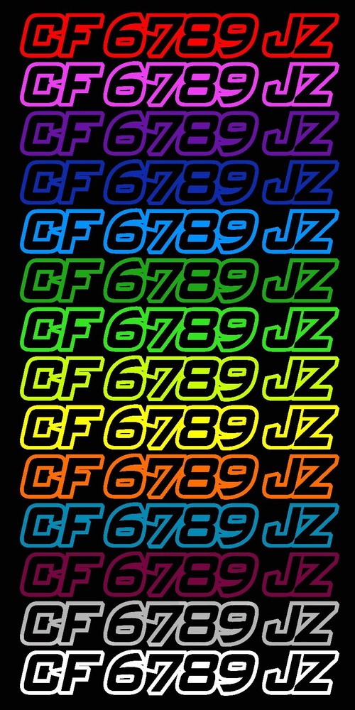 PWC WATER CRAFT BOAT HULL ID JET SKI SEA DOO CUSTOM REGISTRATION DECAL STICKER