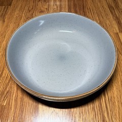 Over & Back Yes Let’s Dinner/Pasta Bowls 8 1/4” Gray Set of 4 Stoneware EUC