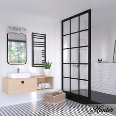 HUNTER Astwood 24.25 in. 3-Light Brushed Nickel Vanity Light, Clear Glass Shades