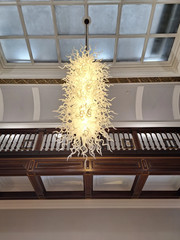 Classic White Large Handmade Blown Glass Chandelier Lighting Pendant W32″xH60″