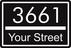 Custom Address Aluminum Metal Sign Customized W/ Number and Street 8″ x 12″ Size