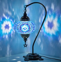 Turkish Moroccan Mosaic Bohemian Colorful Table Bedside Lamp Light Lampshade