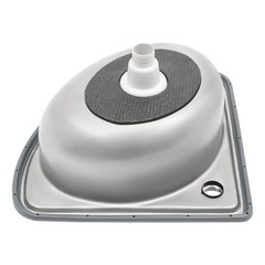 Stainless Steel Small Wall Mount Corner Bathroom Sink With Overflow Triangle