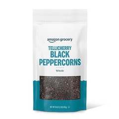 Amazon Grocery, Tellicherry Whole Black Peppercorn, 16 Oz 16 ounce (Pack of 1)