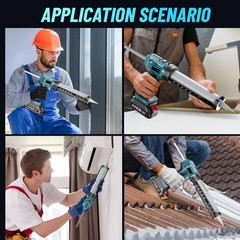Cordless Electric Adhesive Caulking Gun Caulk Power Tool for 10oz. Sealant Glue