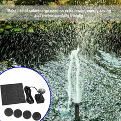 Solar Power Fountain Submersible Floating Water Pump Bird Bath Pond Garden Pool