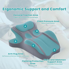 Sweet Spot Couple Pillow Couple Pillow Hip Pad Wedge Memory Foam 27°Angle Black