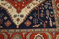 Oriental Area Rug 6×9 Vegetable Dye Geometric Hand-knotted Wool for Any Room
