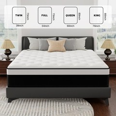 12″ 14″ Gel Memory Foam Mattress Twin Full Queen King Hybrid Spring Bed In A Box