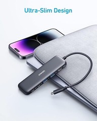 Anker 332 USB-C Hub (5-in-1) with 4K HDMI Display, 5Gbps and 2 5Gbps USB-A Data
