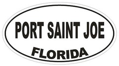 Port Saint Joe Florida Oval Bumper Sticker or Helmet Sticker D2728 Euro Decal