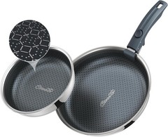 Ciwete Nonstick Frying Pan Set 3pc Stainless Steel Detachable Handle PFAS