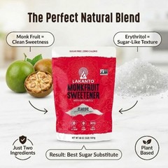 3 Packs Lakanto Classic Monk Fruit Sweetener with Erythritol 8.29 oz BB 10/2028