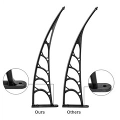 Window Awning Front Door Eaves Canopy Polycarbonate Roof Cover 40” /80”/120”