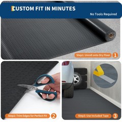 7.5×17/7.5×25/8×20 FT Garage Floor Mat, 2mm Thickened PVC Non-Slip Flooring Roll