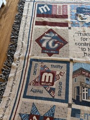Meijer Grocery Store Midwest 70 Year Anniversary Throw Blanket Tapestry 60×52