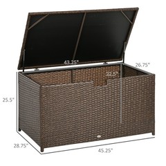 113 Gallon Outdoor Storage Box Brown