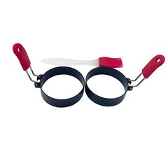 2 Round Non-Stick Stainless Steel Egg Ring for Fried Egg Pancakes Sandwiches 3″