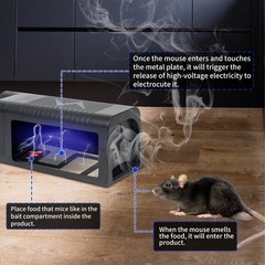 Upgraded Electronic Mouse Trap Control Kill Big Rat Pest Electric Rodent Zapper