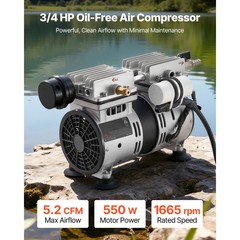Uimoso Pond Aerator for Lakes up to 3Acres with 5.2CFM 3/4HP Air Compressor 550W