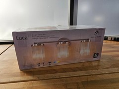 Housemark Luca 3-light BRUSHED NICKEL / Silver Bathroom Vanity Wall Sconce Light