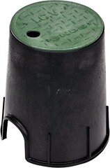 6 In Round Valve Box Overlapping ICV Cover Irrigation Control Sprinkler Black